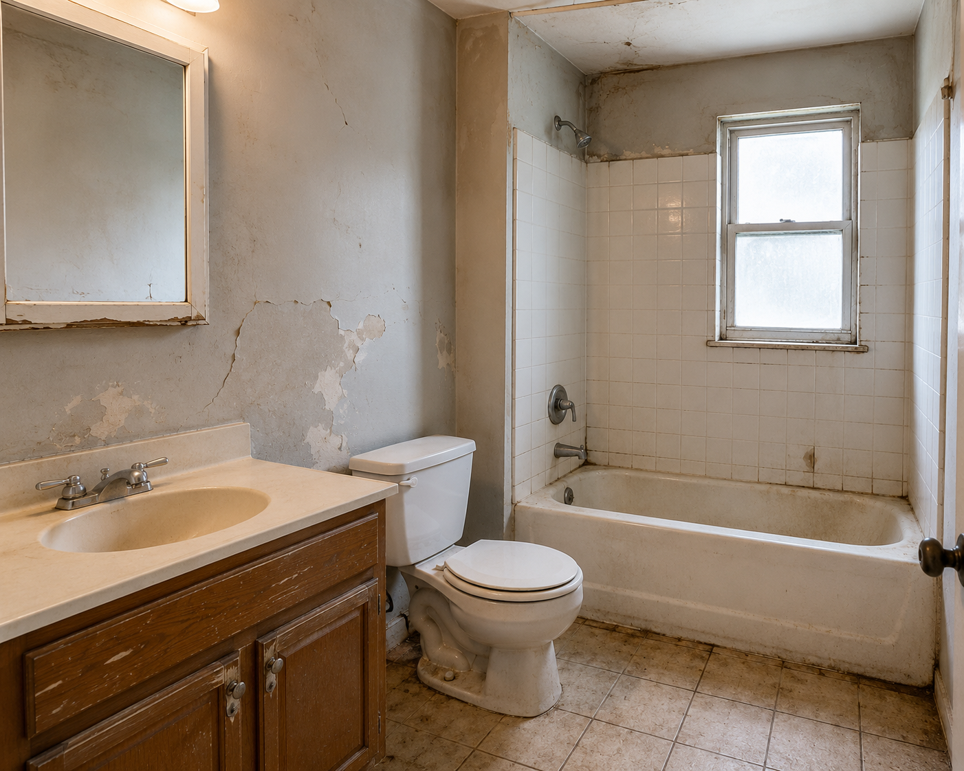 Original bathroom, before photo